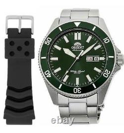 Men's Orient Kanno Diver Automatic Green Dial Watch RA-AA0914E19B