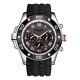 Mens Automatic Watch Silver Grey Driver Silicone Strap Watch Gamages