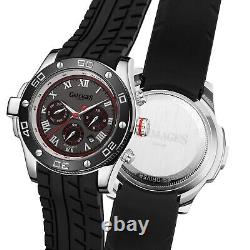 Mens Automatic Watch Silver Grey Driver Silicone Strap Watch GAMAGES