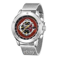 Mens Automatic Watch Silver Liberty Stainless Steel Mesh Bracelet GAMAGES