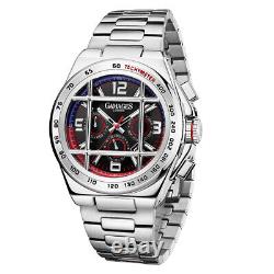 Mens Automatic Watch Silver bastion Tachymeter Stainless Steel Watch GAMAGES