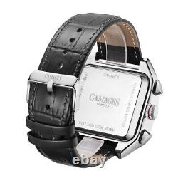 Mens Automatic Watch Steel Republic Black leather Bracelet GAMAGES