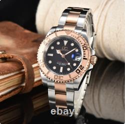 Mens Automatic Watches Stainless Steel Mechanical Sapphire Waterproof Watch Men