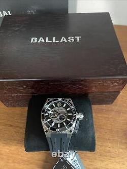 Mens Ballast Valiant Regulator Automatic Watch Black Silver