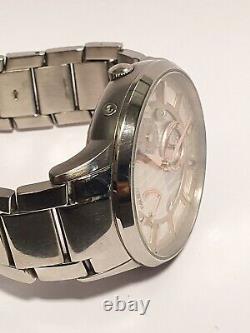 Mens Emporio Armani Automatic Watch AR-4663 Meccanico White Steel FREE UK Post
