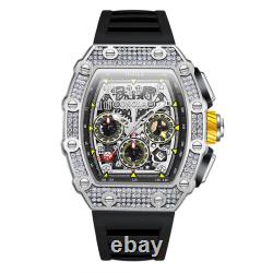 Mens Luxury Skeleton Sports Automatic Mechanical Wrist Watch
