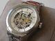 Mens Rotary Skeleton Automatic Stainless Steel Dress Watch Gb00157/06