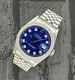 Mens Steel & Gold Rolex Oyster Perpetual Datejust With Blue Jubilee Diamond Dial