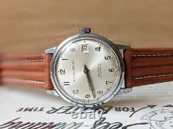 Mens Vintage W R Bullen Automatic 25 jewel Sunburst Date Watch Working