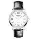 Mens Watches Automatic Swiss Made Mechanical White Steel Black Leather Montblanc
