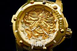NEW Invicta Men 52MM BOLT DRAGON Automatic 18 K Gold Plated S. S Poly Strap Watch