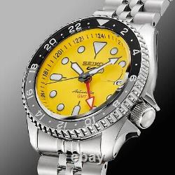 NEW! Seiko 5 Sports GMT Automatic Watch with Yellow Dial (SSK017) EXCLUSIVE