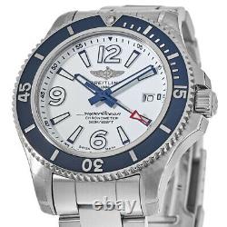 New Breitling Superocean 42 Automatic White Dial Men's Watch A17366D81A1A1