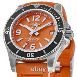 New Breitling Superocean Automatic 36 Orange Dial Women's Watch A17316D71O1S1