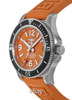 New Breitling Superocean Automatic 36 Orange Dial Women's Watch A17316D71O1S1