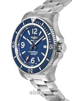 New Breitling Superocean Automatic 42 Blue Dial Steel Men's Watch A17366D81C1A1