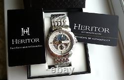 New Heritor Automatic Conrad Bracelet Skeleton Watch Herhr2501 Silver