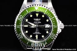 New Invicta Men's 47mm Grand Diver Automatic Green Bezel Silver Case SS Watch