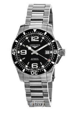 New Longines HydroConquest Automatic 39mm Black Dial Men's Watch L3.741.4.56.6