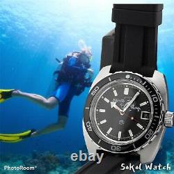 New Mens Automatic Watch Vostok Amphibian 170600 Black Dial Scuba diver 200 m