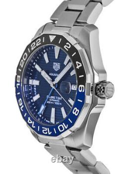New Tag Heuer Aquaracer 300M Automatic GMT Blue Men's Watch WAY201T. BA0927