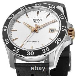New Tissot V8 Automatic Silver Dial Black Men's Watch T106.407.26.031.00