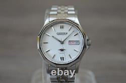 October 1990 Vintage Men's Citizen Eagle 7 Very Rare White Automatic Watch
