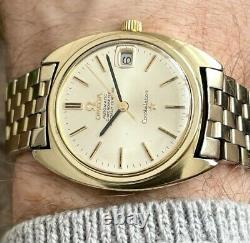 Omega Constellation 14k Automatic Vintage Mens Watch 1969, Serviced + Warranty