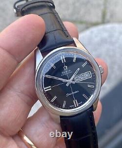 Omega Mens Black Dial Seamaster Automatic Vintage 1968 mens watch box papers