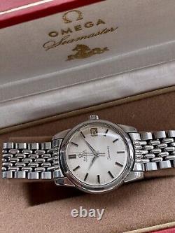 Omega Mens Seamaster Automatic Vintage rice Bracelet 1963 mens watch box papers