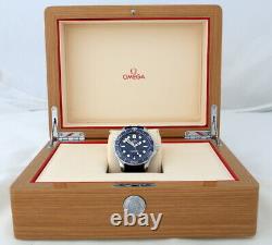 Omega Seamaster 42mm Co-Axial Automatic Watch Blue Ceramic Bezel (2019)