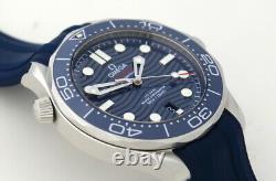Omega Seamaster 42mm Co-Axial Automatic Watch Blue Ceramic Bezel (2019)