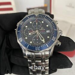 Omega Seamaster Diver 300m Automatic Swiss Chronograph Date Watch Full Set