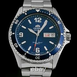 Orient Blue Mako II Automatic, Hand Wind, Hacks, Dive Watch #AA02002D, FAA02002D