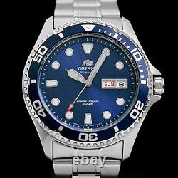 Orient Blue RAY II Automatic, Hand Wind, Hacks, Dive Watch #AA02005D, FAA02005D