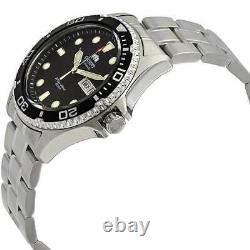 Orient Men's Watch Ray II Automatic Black Dial Silver Tone Bracelet AA02004B