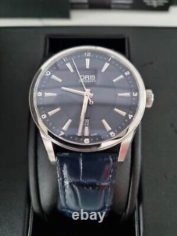 Oris Artix Automatic Swiss Watch FULL SET Blue with Leather Strap 10ATM