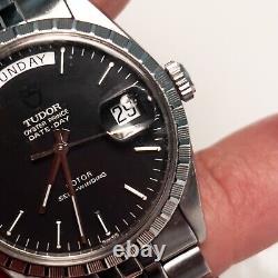 ROLEX TUDOR Oyster Prince Date Day 94510 Automatic 36mm Black Dial 1984 Stainles