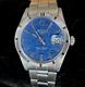 Rare Blue Mosaic Dial Rolex Oyster Perpetual Automatic Date Mens Watch 1501