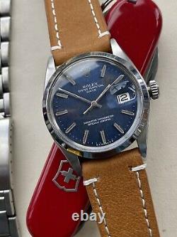 Rolex 1500 Oyster Perpetual Date Blue Dial Automatic vintage Men's 1978 watch