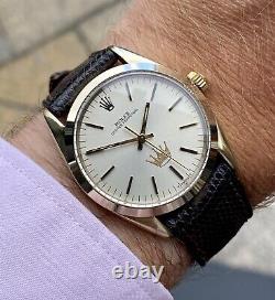Rolex 1984 Oyster Perpetual Gold vintage Mens Automatic Double hallmark watch