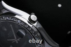 Rolex 41mm Datejust II Stainless Steel Watch Custom Set Diamond Bezel 116300