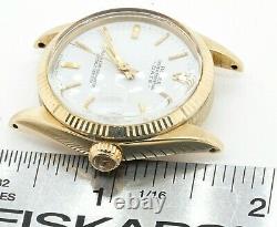 Rolex 6827 vintage 14K yellow gold midsize date automatic watch