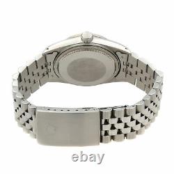 Rolex Datejust 36mm Steel 18K White Gold Silver Dial Automatic Mens Watch 16014