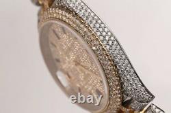 Rolex Datejust 41mm 126303 18kt & SS Fully Iced Out Flower Setting Men's Watch