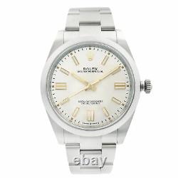 Rolex Oyster Perpetual 41MM Steel Silver Dial Automatic Mens Watch 124300SSO