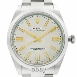 Rolex Oyster Perpetual 41MM Steel Silver Dial Automatic Mens Watch 124300SSO