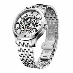 Rotary GB02940-06 Greenwich Silver Tone Automatic Wristwatch