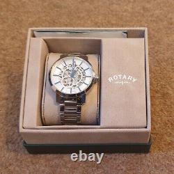 Rotary Mens Greenwich Watch automatic RRP £329. Skeletonized dial and case back