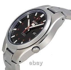 Seiko 5 Automatic Black Dial Silver Stainless Steel Mens Watch SNK617K1